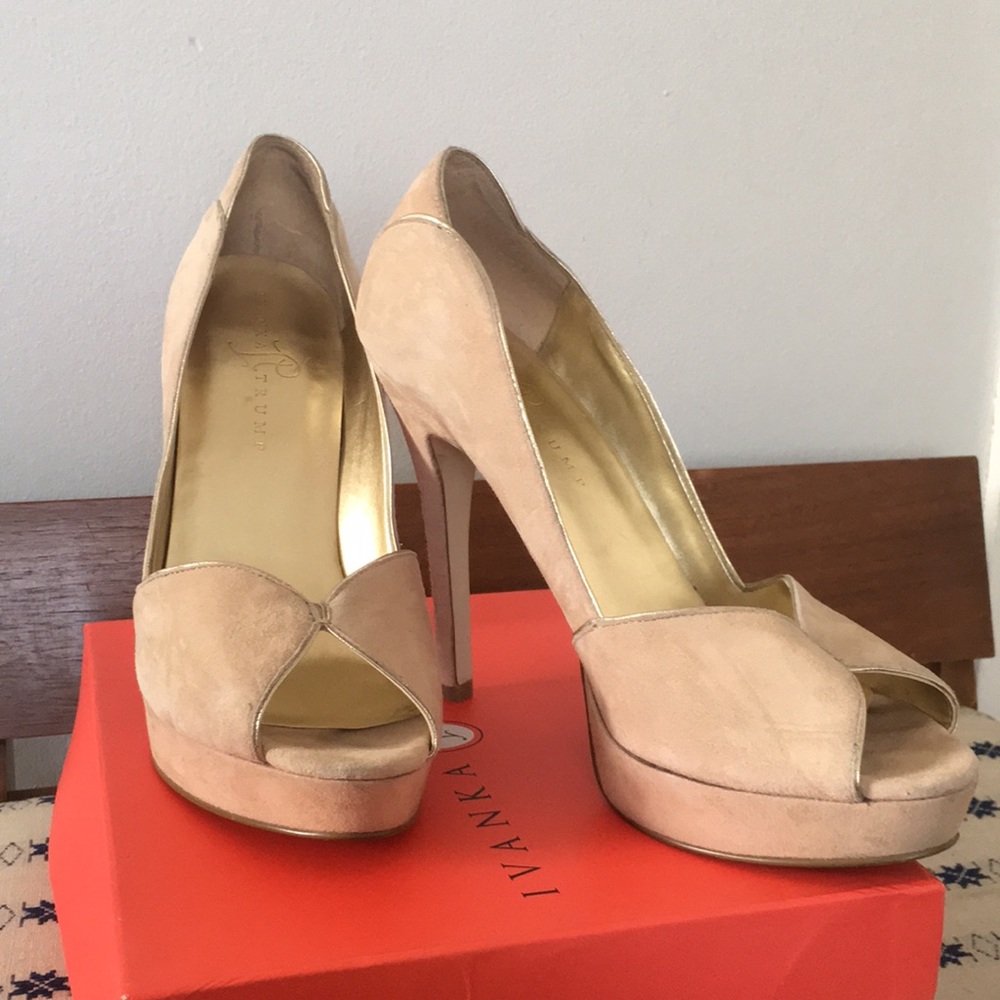 Ivanka trump platform peep toe pumps